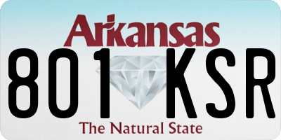 AR license plate 801KSR