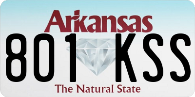 AR license plate 801KSS