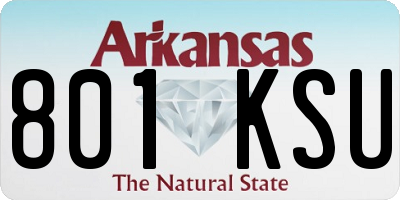 AR license plate 801KSU