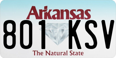 AR license plate 801KSV