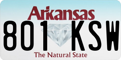 AR license plate 801KSW