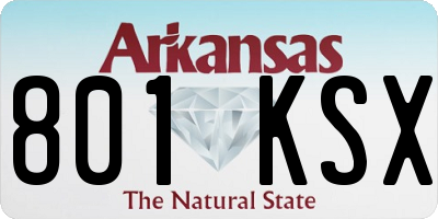 AR license plate 801KSX