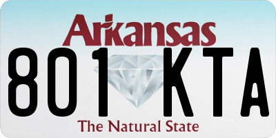 AR license plate 801KTA
