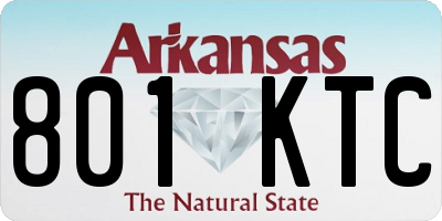 AR license plate 801KTC