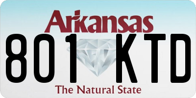 AR license plate 801KTD
