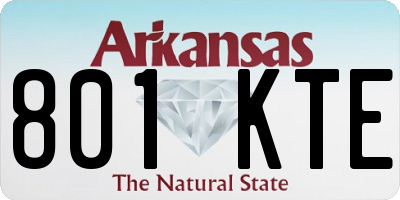 AR license plate 801KTE