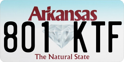 AR license plate 801KTF