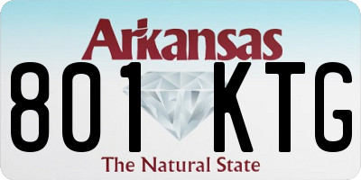 AR license plate 801KTG