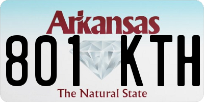 AR license plate 801KTH