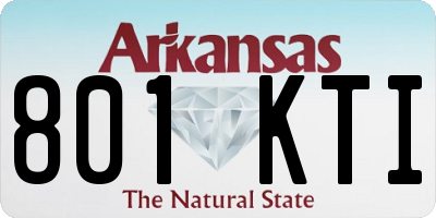AR license plate 801KTI
