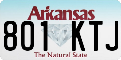 AR license plate 801KTJ