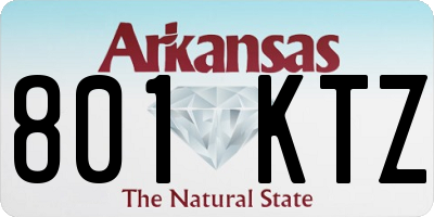 AR license plate 801KTZ