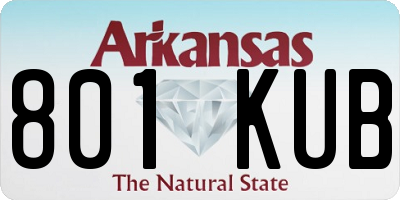 AR license plate 801KUB