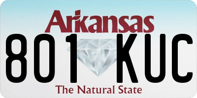 AR license plate 801KUC