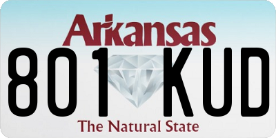 AR license plate 801KUD