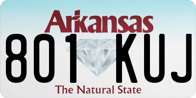 AR license plate 801KUJ