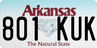 AR license plate 801KUK