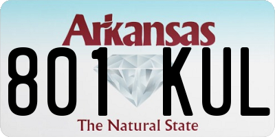 AR license plate 801KUL