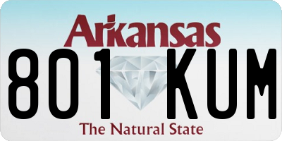 AR license plate 801KUM