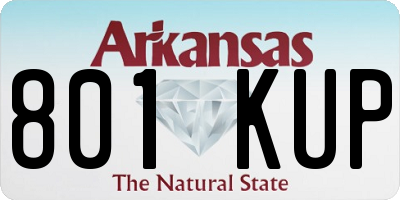 AR license plate 801KUP
