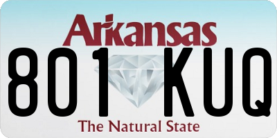 AR license plate 801KUQ