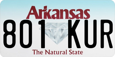 AR license plate 801KUR