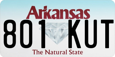 AR license plate 801KUT