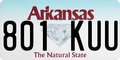 AR license plate 801KUU