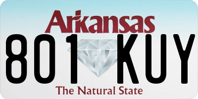 AR license plate 801KUY