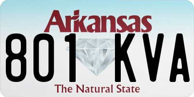 AR license plate 801KVA