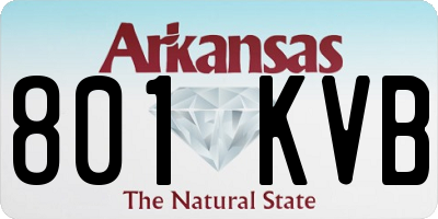 AR license plate 801KVB