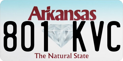 AR license plate 801KVC