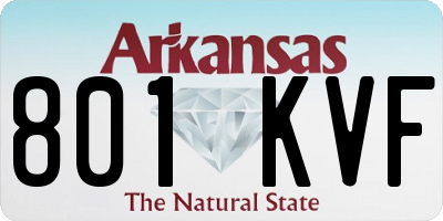 AR license plate 801KVF