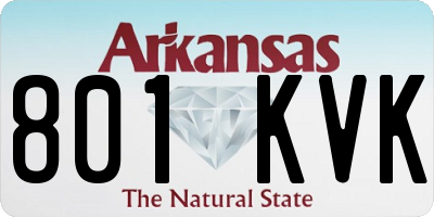 AR license plate 801KVK