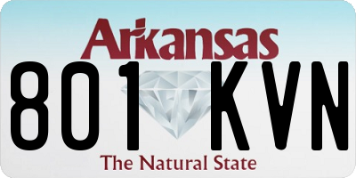 AR license plate 801KVN