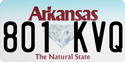 AR license plate 801KVQ