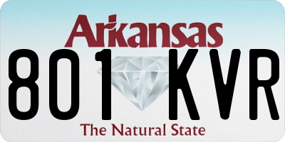 AR license plate 801KVR
