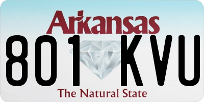 AR license plate 801KVU