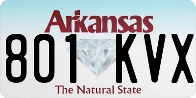 AR license plate 801KVX