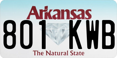 AR license plate 801KWB