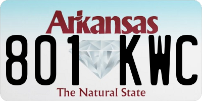 AR license plate 801KWC