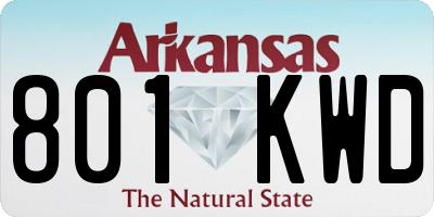 AR license plate 801KWD