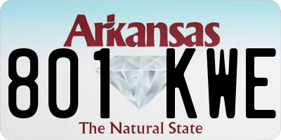 AR license plate 801KWE