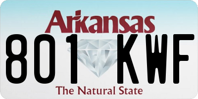 AR license plate 801KWF
