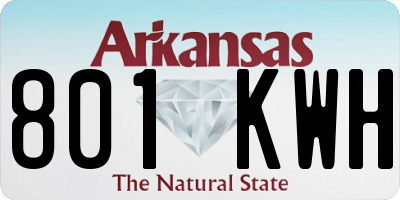 AR license plate 801KWH