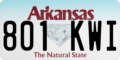 AR license plate 801KWI