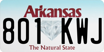 AR license plate 801KWJ