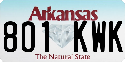 AR license plate 801KWK