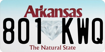 AR license plate 801KWQ
