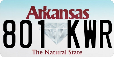 AR license plate 801KWR